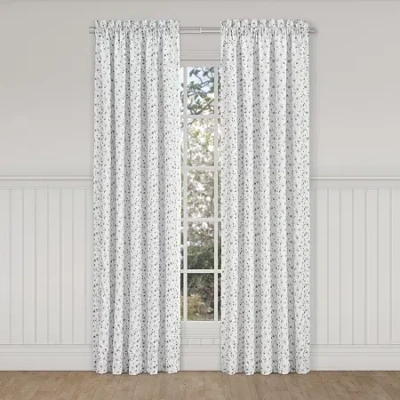 Queen Street Bungalow Spa Rod Pocket Energy Saving Light-filtering Set Of 2 Curtain Panel In Green