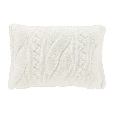 Queen Street Caress Rectangular Throw Pillow In White
