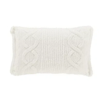 Queen Street Caress Rectangular Throw Pillow In White