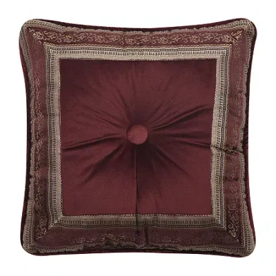 Queen Street Cedar Park Square Throw Pillow In Red