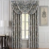 Queen Street Clorinda Rod Pocket Light-filtering Set Of 2 Curtain Panel In Blue