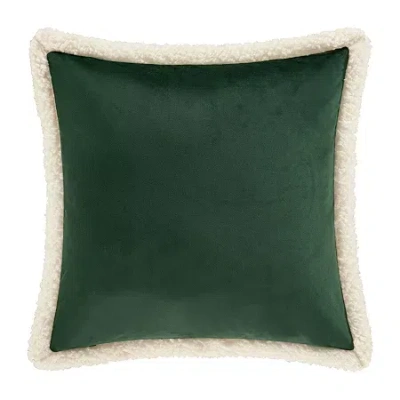 Queen Street Cozy Square Throw Pillow In Green