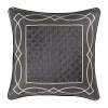 Queen Street Darwin Charcoal Square Throw Pillow In Black