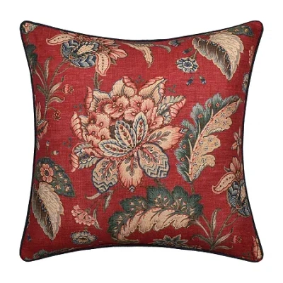 Queen Street Eveleth Square Throw Pillow In Red
