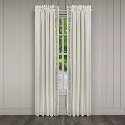 Queen Street Flaire Rod Pocket Blackout Set Of 2 Curtain Panel In Green