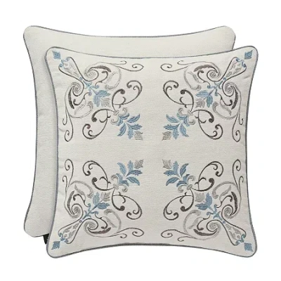Queen Street Garrison Square Throw Pillow In White