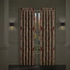Queen Street Georgia Rod Pocket Light-filtering Set Of 2 Curtain Panel In Red