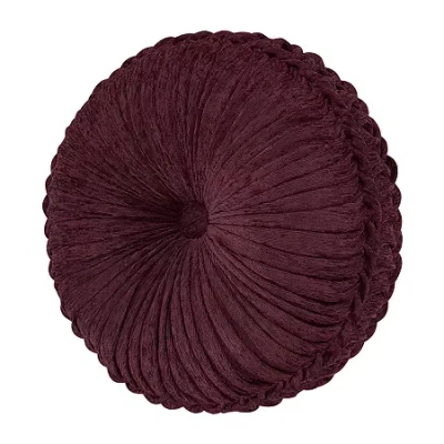 Queen Street Georgia Round Throw Pillow In Burgundy