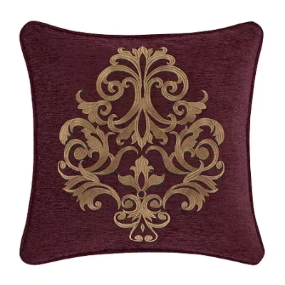Queen Street Georgia Square Throw Pillow In Burgundy