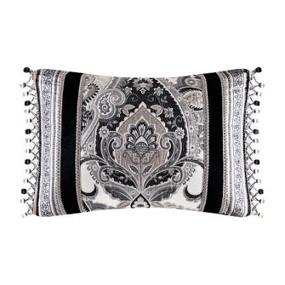 Queen Street Giselle Rectangular Throw Pillow In Silver