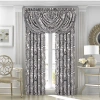Queen Street Giselle Rod Pocket Light-filtering Set Of 2 Curtain Panel In Silver