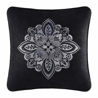 Queen Street Giselle Square Throw Pillow In Black