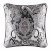 Queen Street Giselle Square Throw Pillow In Silver