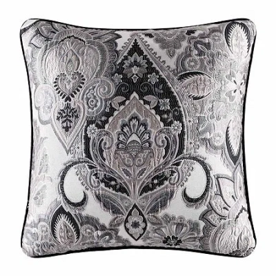 Queen Street Giselle Square Throw Pillow In Silver