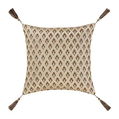 Queen Street Grandville Square Throw Pillow In Sand