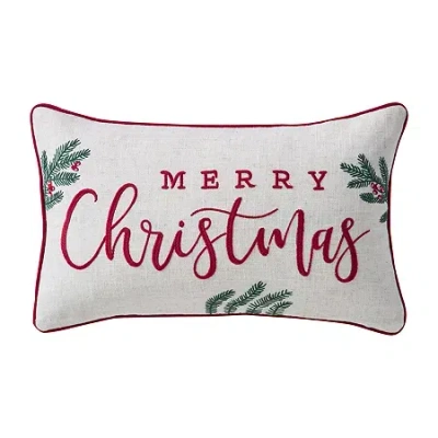 Queen Street Heathered Rectangular Throw Pillow In Red