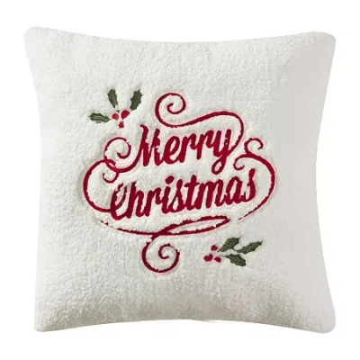 Queen Street Holly Square Throw Pillow In White
