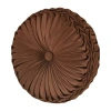 Queen Street La Grande Copper Tufted Round Throw Pillow In Brown