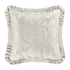 Queen Street La Grande Ivory Square Throw Pillow In White