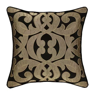 Queen Street La Grande Onyx Square Throw Pillow In Black
