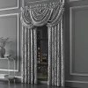 Queen Street Lafayette Rod Pocket Light-filtering Set Of 2 Curtain Panel In Silver