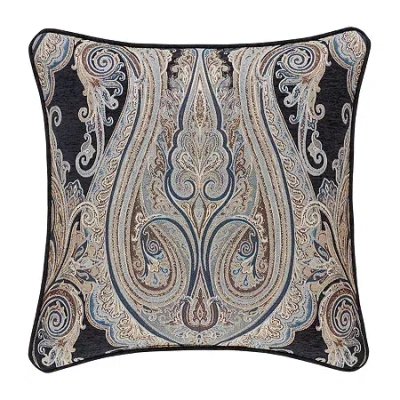 Queen Street Lakeview Indigo Square Throw Pillow In Blue