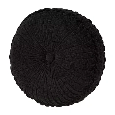 Queen Street Lavinia Round Throw Pillow In Black