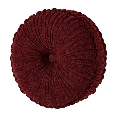 Queen Street Lavinia Round Throw Pillow In Red