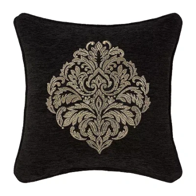 Queen Street Lavinia Square Throw Pillow In Black