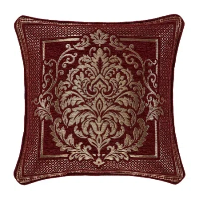 Queen Street Lavinia Square Throw Pillow In Red