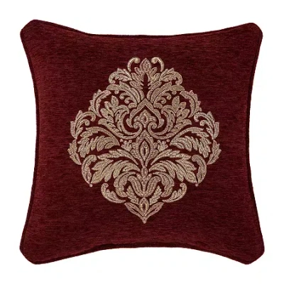 Queen Street Lavinia Square Throw Pillow In Red