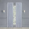 Queen Street Linda Rod Pocket Embellished Light-filtering Set Of 2 Curtain Panel In Blue
