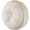 Queen Street Maddison Tufted Round Throw Pillow In White