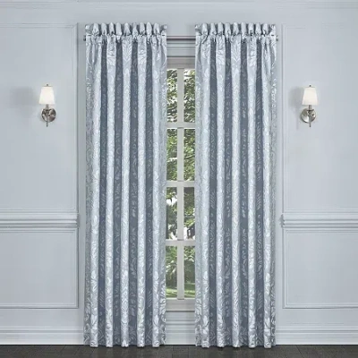 Queen Street Madeline Rod Pocket Light-filtering Set Of 2 Curtain Panel In Blue