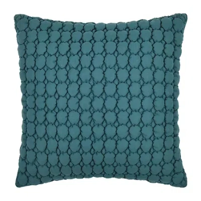 Queen Street Marshmallow Square Throw Pillow In Blue