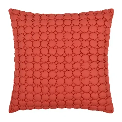 Queen Street Marshmallow Square Throw Pillow In Orange