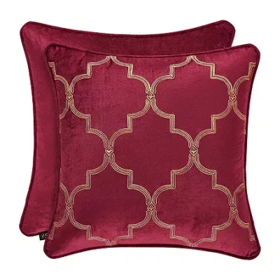 Queen Street Matilda Square Throw Pillow In Red