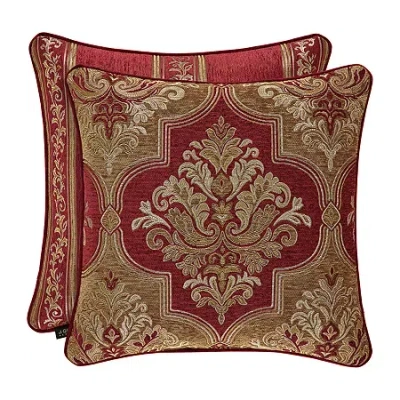 Queen Street Matilda Square Throw Pillow In Red