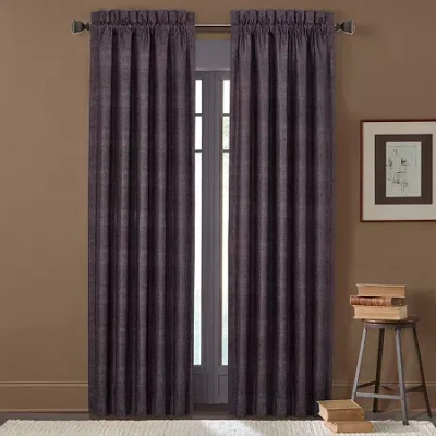 Queen Street Medina Rod Pocket Light-filtering Set Of 2 Curtain Panel In Brown