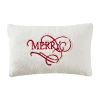 Queen Street Merry Rectangular Throw Pillow In White