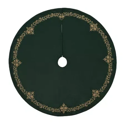 Queen Street Nicholas Indoor Tree Skirt In Green