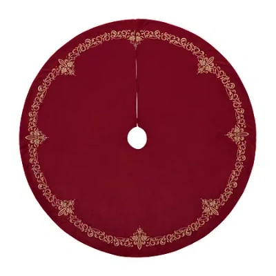 Queen Street Nicholas Indoor Tree Skirt In Red