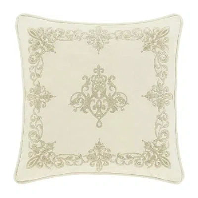 Queen Street Nicolas Winter White Square Throw Pillow
