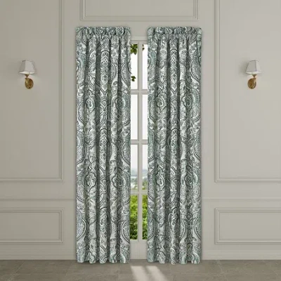 Queen Street Nicole Rod Pocket Room Darkening Set Of 2 Curtain Panel In Green