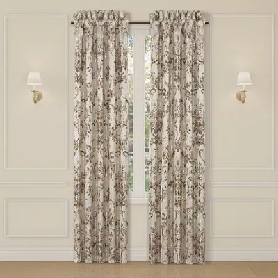 Queen Street Pecora Rod Pocket Room Darkening Set Of 2 Curtain Panel In Orange