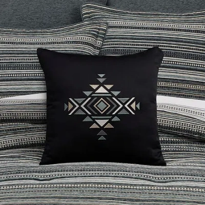 Queen Street Prairie Square Throw Pillow In Black