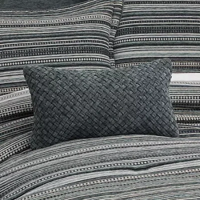 Queen Street Prairie Square Throw Pillow In Gray
