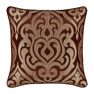 Queen Street Roman Square Throw Pillow In Red