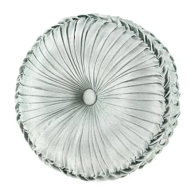 Queen Street Round Throw Pillow In Green