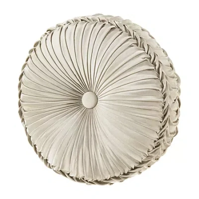 Queen Street Round Throw Pillow In Sand